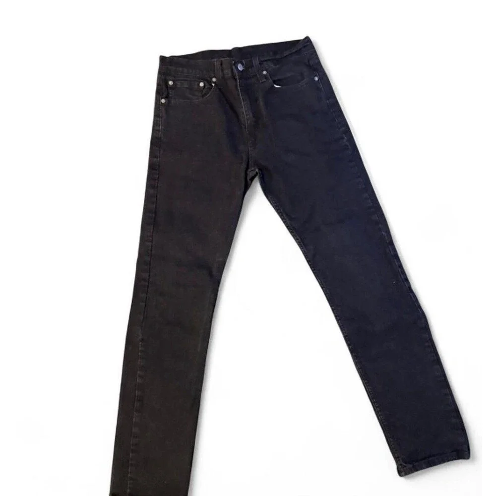 Levi's Mens 502 Black Straight Denim Jeans Cotton Dark Wash Regular 5-Pocket